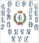 Alphabets: Antique Monogram Crown Emblem (image for) Alphabets: Antique Monogram Crown Emblem